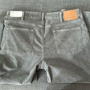 American Eagle original straight loved-in corduroy 38/30 - gray
